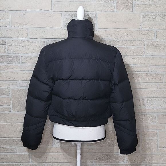 KPS Down Filled Cropped Puffer Black Snap - Picture 5 of 12